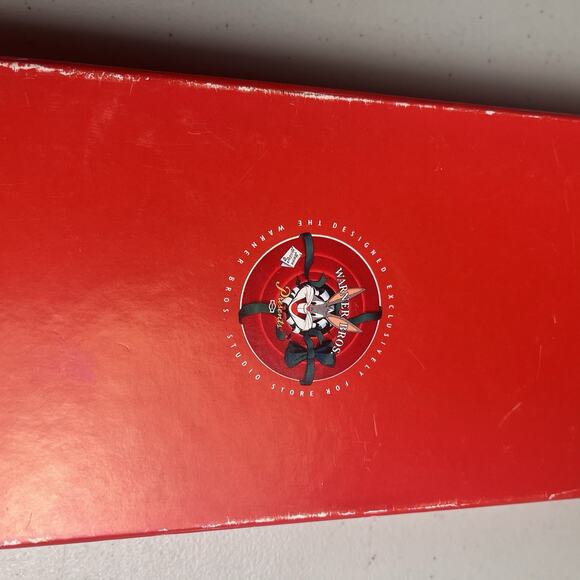 Vintage Looney Tunes Taz Christmas Tie Holiday Necktie Warner Bros Deadstock 90s - Picture 11 of 16